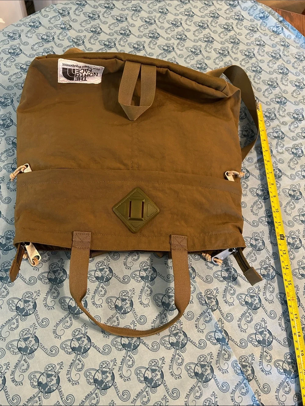 North Face Berkeley tote army green color